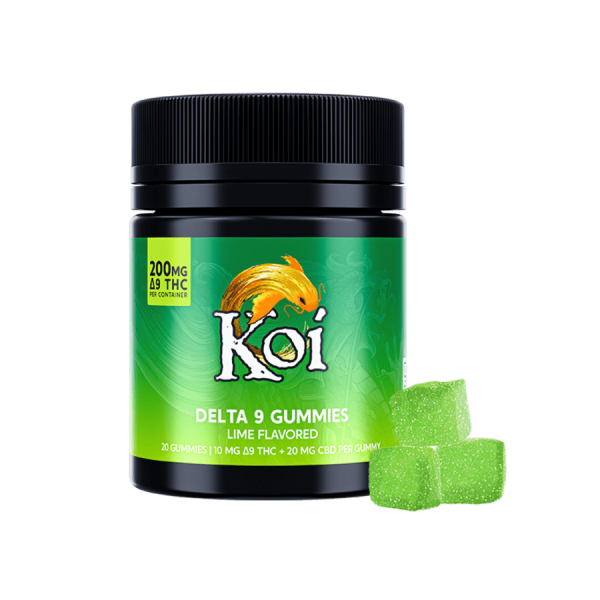 Koi CBD Delta 9 THC Gummies Lime 30mg