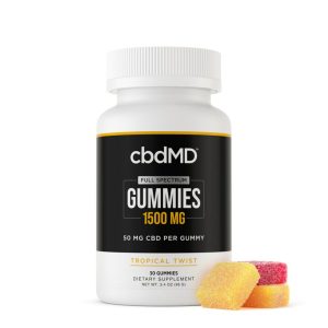 cbdMD - CBD Edible - Full Spectrum Gummies - Tropical Twist - 50mg