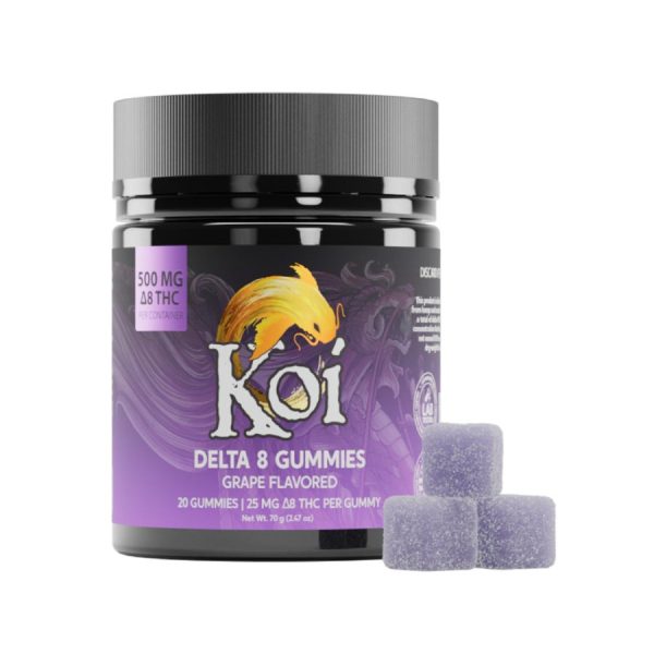 THC Gummies - Grape Delta 8 Gummies - 25mg - By Koi CBD