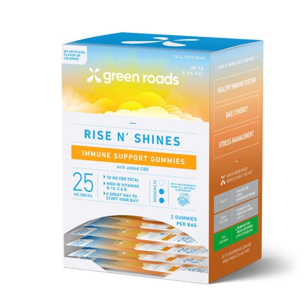 Green Roads - CBD Gummies - Rise N Shine Immune Support + Vitamin D - 25mg