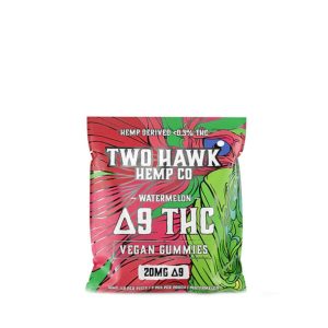 Two Hawk Hemp Co. - Delta 9 Edible - Vegan Gummies - Watermelon - 5mg-10mg
