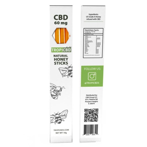 TropiCBD CBD Edible Natural Honey Stick 20mg