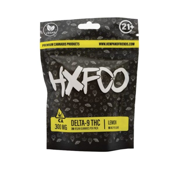 THC Edibles - Lemon D9 Gummies - 15mg - By Hemp And Friends