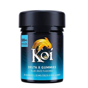 THC Gummies - Blue Razz Delta 8 Gummies - 25mg - By Koi CBD