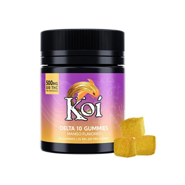 THC Gummies - Delta 10 Gummies - Mango - 25mg - By Koi CBD