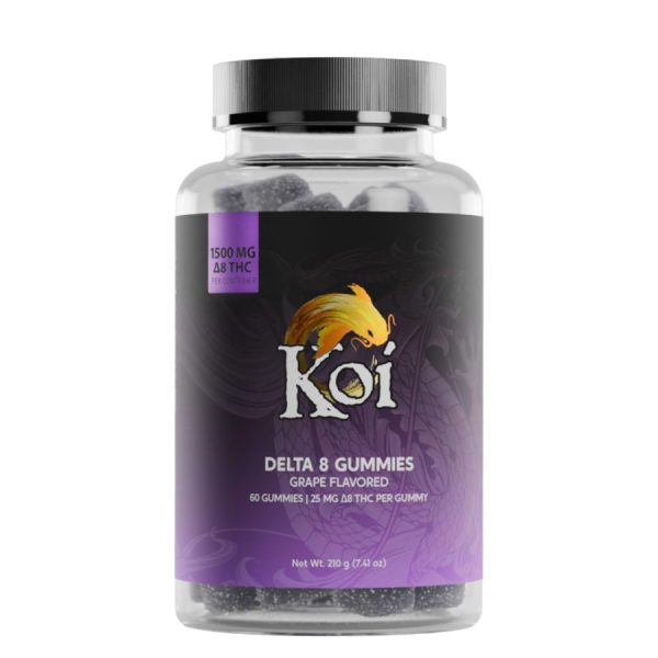 THC Gummies - Grape Delta 8 Gummies - 25mg - By Koi CBD