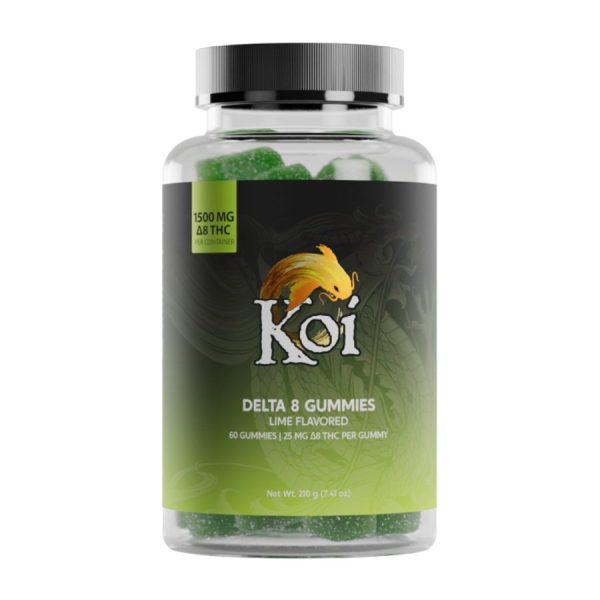 THC Gummies - Lime Delta 8 Gummies - 25mg - By Koi CBD