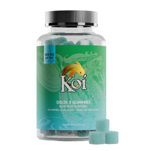 Koi CBD - Delta 9 Edible - CBD:D9 2:1 Gummies - Blue Razz - 30mg