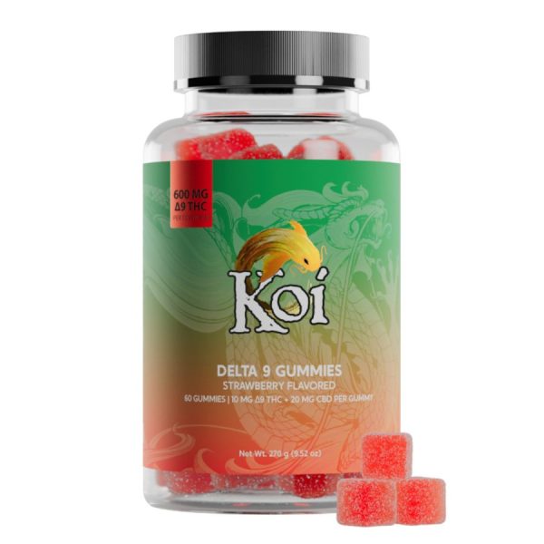 Koi CBD - Delta 9 Edible - CBD:D9 2:1 Gummies - Strawberry - 30mg