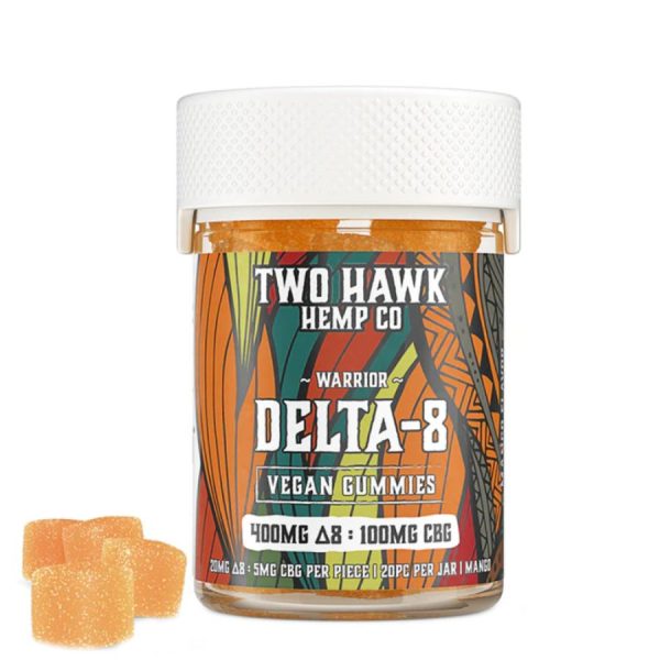 Two Hawk Hemp Co. - Delta 8 Edible - D8:CBG Warrior Gummies - Mango - 25mg